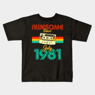 Awesome since July 1981 Kids T-Shirt